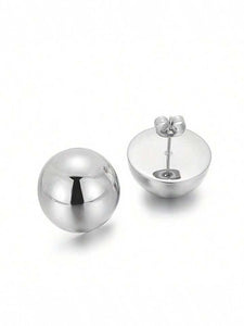 Silver round studs