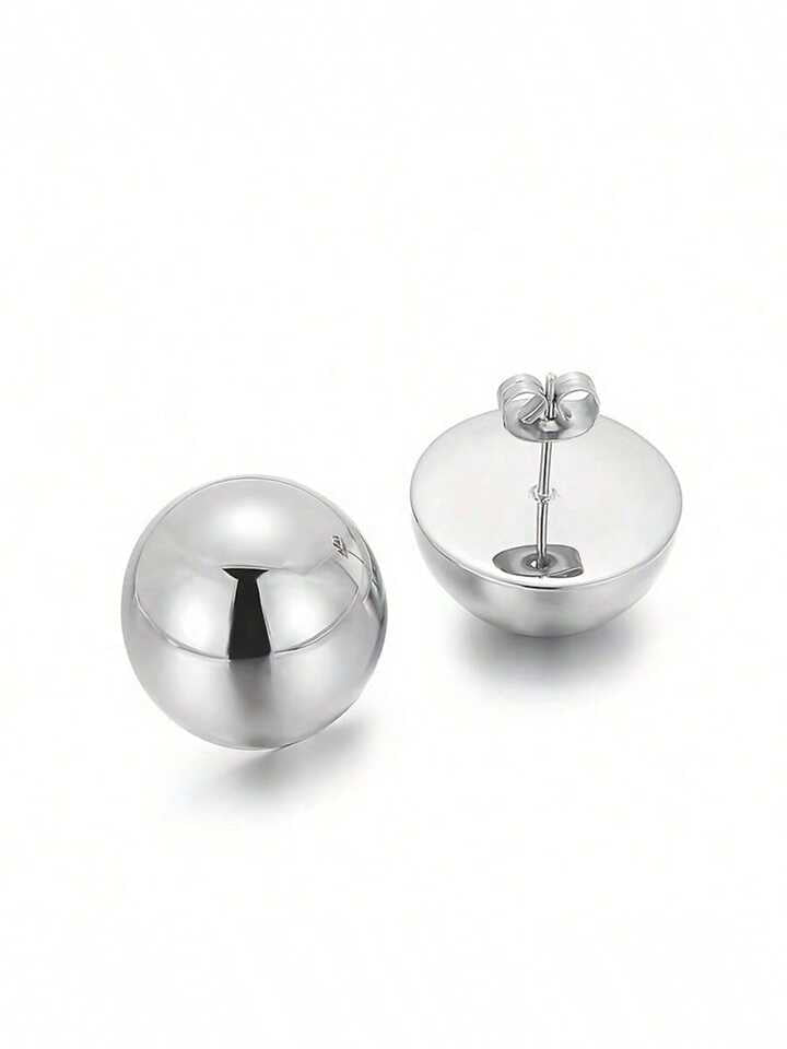 Silver round studs