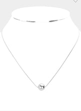 Load image into Gallery viewer, Everyday Silver Ball Necklace
