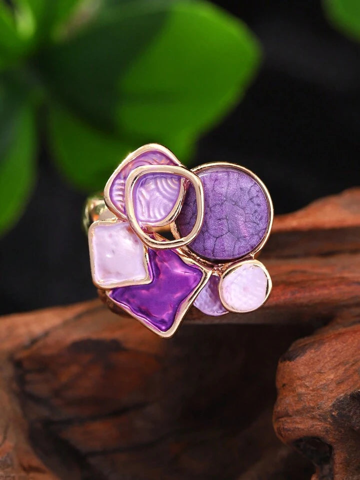 Purple gold ring