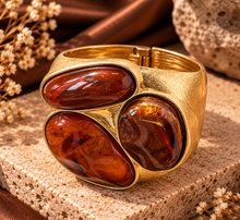 Load image into Gallery viewer, Gold Brown tone bracelet
