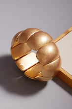 Load image into Gallery viewer, Brass Chunky Brushed Metal Dome Strand Stretch Bracelet
