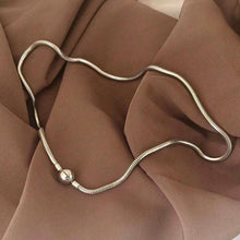 Load image into Gallery viewer, Silver Snake Chain Neckalace
