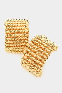 Golden Knittin Stud Earrings