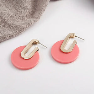 Pink mini round hoops