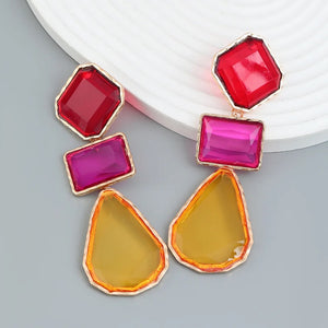 Zara geometric pieces red