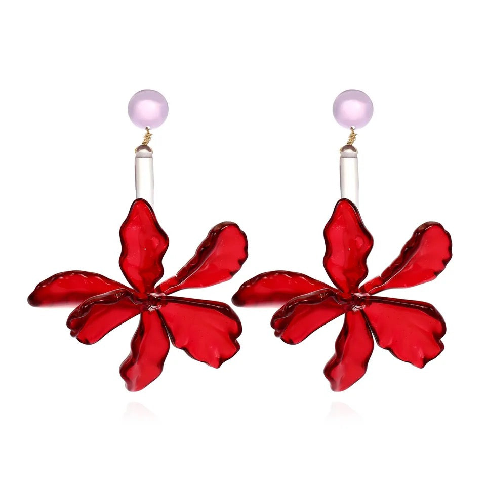 Zara Red acrylic flower