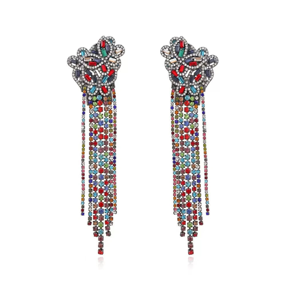 Zara CASCADING RHINESTONE (Colorful)