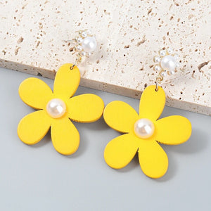 Yellow Wooden Flower